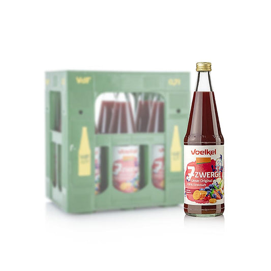 Voelkel 7 Zwerge Ons originele multifruit-sap, BIO Vegan OG, 4,2 l, 6 x 700 ml