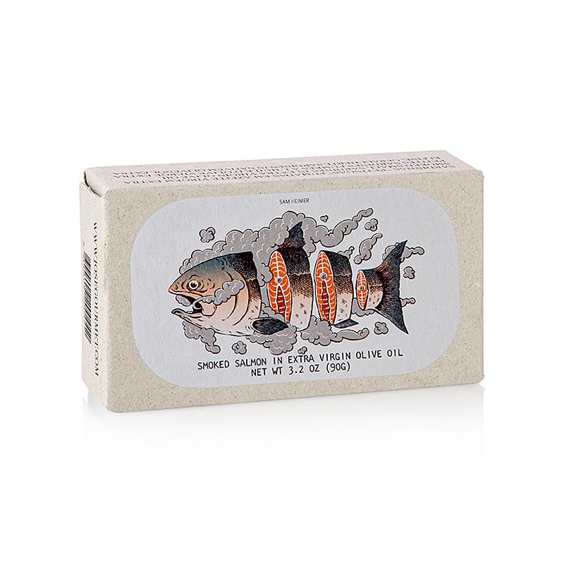 Gerookte zalmfilet in extra vierge olijfolie, Jose Gourmet, 90 g