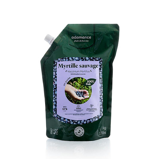 Adamance bosbessenpuree, ongezoet, gepasteuriseerd, 1 kg