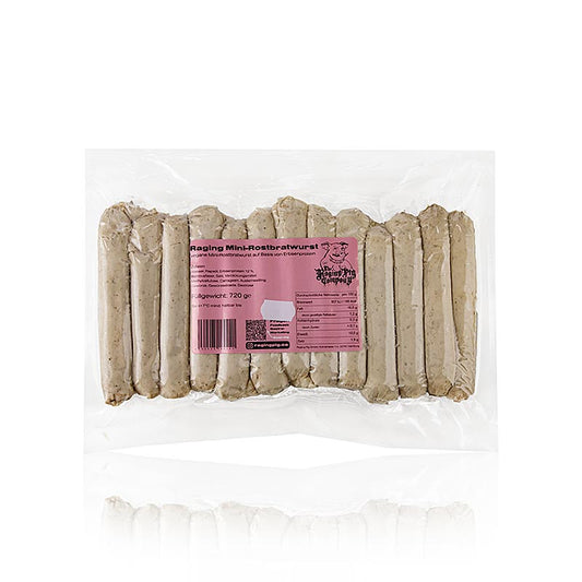 The Raging Pig Company - Mini Rostbratwurst (veganistisch), 720 g, 24 st