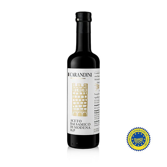 Carandini Aceto Balsamico di Modena IGP, 2 ans, Riserva Speciale (Imperiale), 500 ml - bouteille de luxe de vinaigre balsamique italien traditionnel de haute qualité