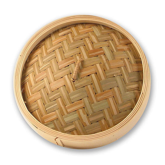 Alt text : Couvercle pour poêle à vapeur en bambou d'un diamètre extérieur de 20 cm et d'un diamètre intérieur de 18 cm, adapté aux poêles de 8 pouces, 1 pièce