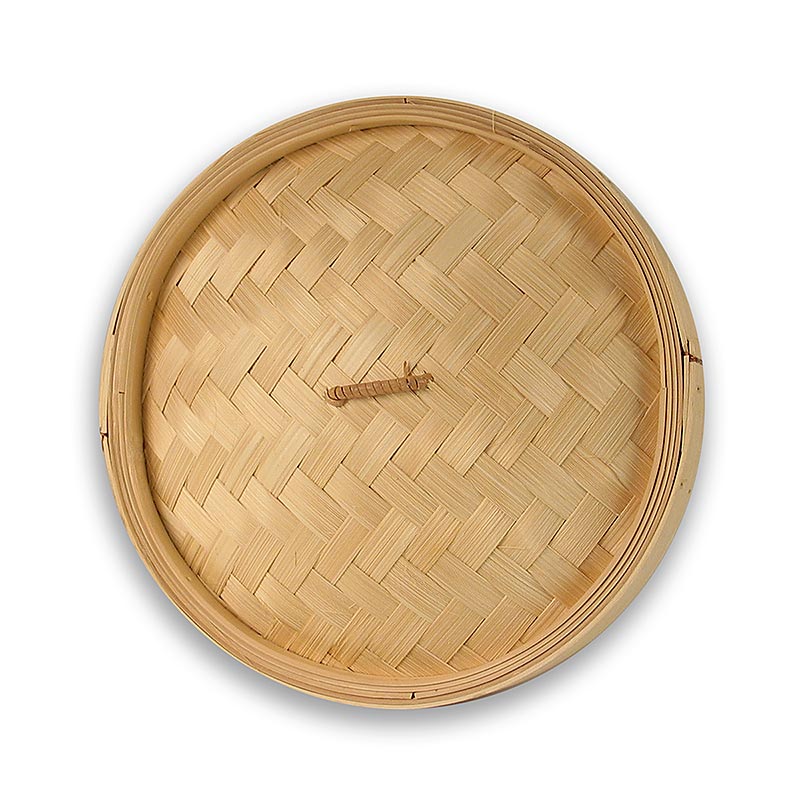 Couvercle rond en bambou pour panier vapeur, convient pour un panier vapeur d'un diamètre de 26 cm à l'extérieur et de 24 cm à l'intérieur, 10 pouces, 1 pièce