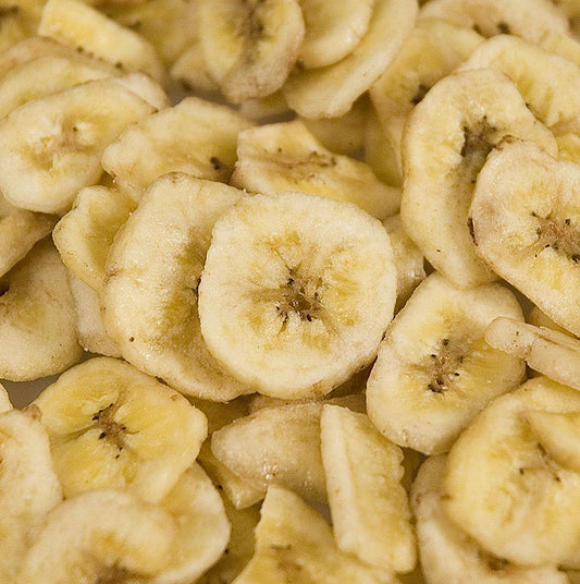 Chips de banane, trempés dans du miel, 1 kg, délicieux et croustillant snack sans gluten