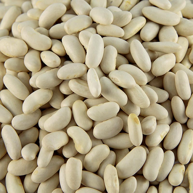 Haricots secs, cannellini, blancs et petits, emballés dans un sac de 500 g