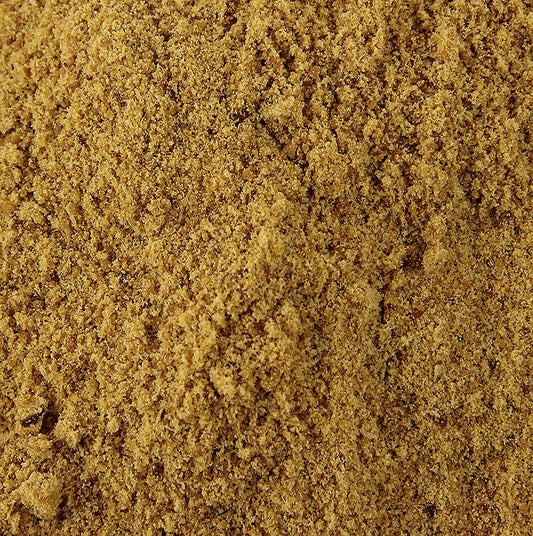 70 g de Bottarga di Muggine moulue, une spécialité italienne à base d'œufs de mulet.