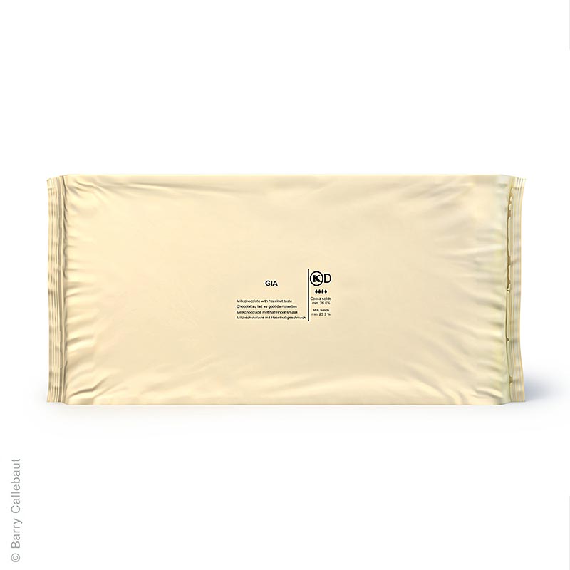 Gianduja - Bloc de chocolat au lait aux noisettes de 5 kg avec 26% de cacao, de la marque Callebaut