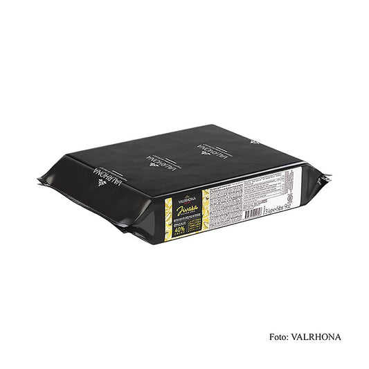 Valrhona Jivara Lactée Grand Cru bloc de couverture lait entier, 40% cacao, 3 kg - chocolat de haute qualité pour les pâtissiers et chocolatiers professionnels