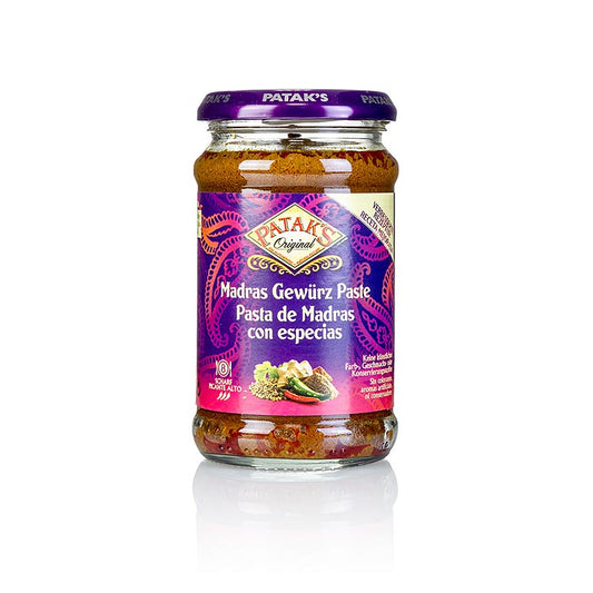 Emballé 283 g Patak's 'Madras' hot curry paste, illustration du produit