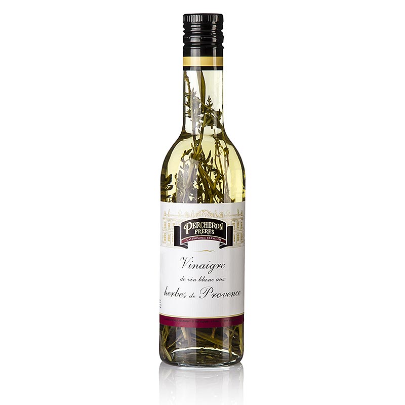 Bouteille de 500 ml de vinaigre de Percheron aux herbes de Provence, idéal pour les marinades et les vinaigrettes