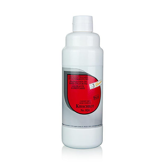 Colorant alimentaire liquide, rouge cerise, 924, Dreidoppel, 1 kg - idéal pour colorer les gâteaux, les desserts et les boissons
