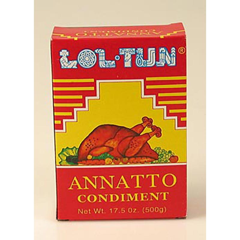 Pâte d'épices achiote à base de graines d'orlean, 500 g - une épice savoureuse et colorée à utiliser dans une variété de plats.