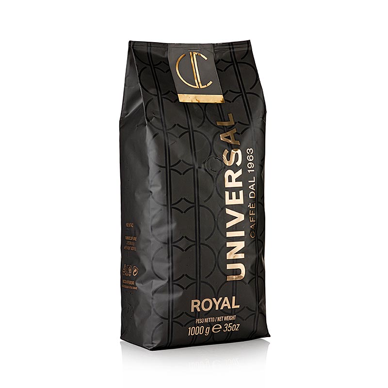 Paquet de 1 kg de grains entiers Espresso - Universal Royal, 100% Arabica