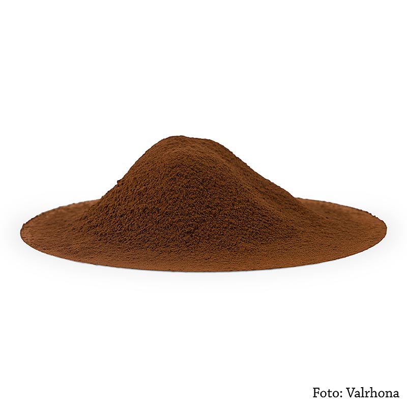 Poudre de cacao, légèrement dégraissée, avec 20-22% de beurre de cacao de Valrhona, conditionnée en 3 kg