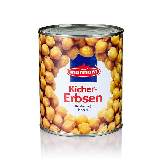 Boîte de 800 g de pois chiches en saumure de la marque Marmara