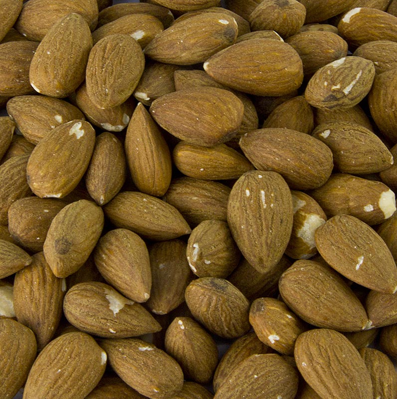 Amandes brunes entières, 25 kg - grand paquet d'amandes brutes non salées de haute qualité