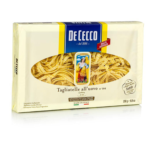 De Cecco tagliatelles aux oeufs, nr104, 250 g - Pâtes italiennes aux oeufs