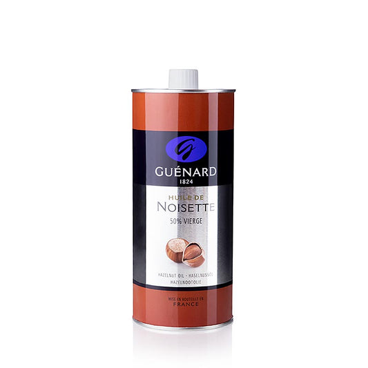 Huile de noisette Guénard 50/50, 1 litre - huile biologique de première qualité pressée à froid