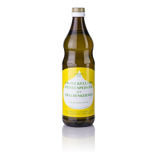 Huile de pépins de raisin, Franz Keller, bouteille de 750 ml, huile de pépins de raisin pressée à froid, idéale pour les salades et la cuisine
