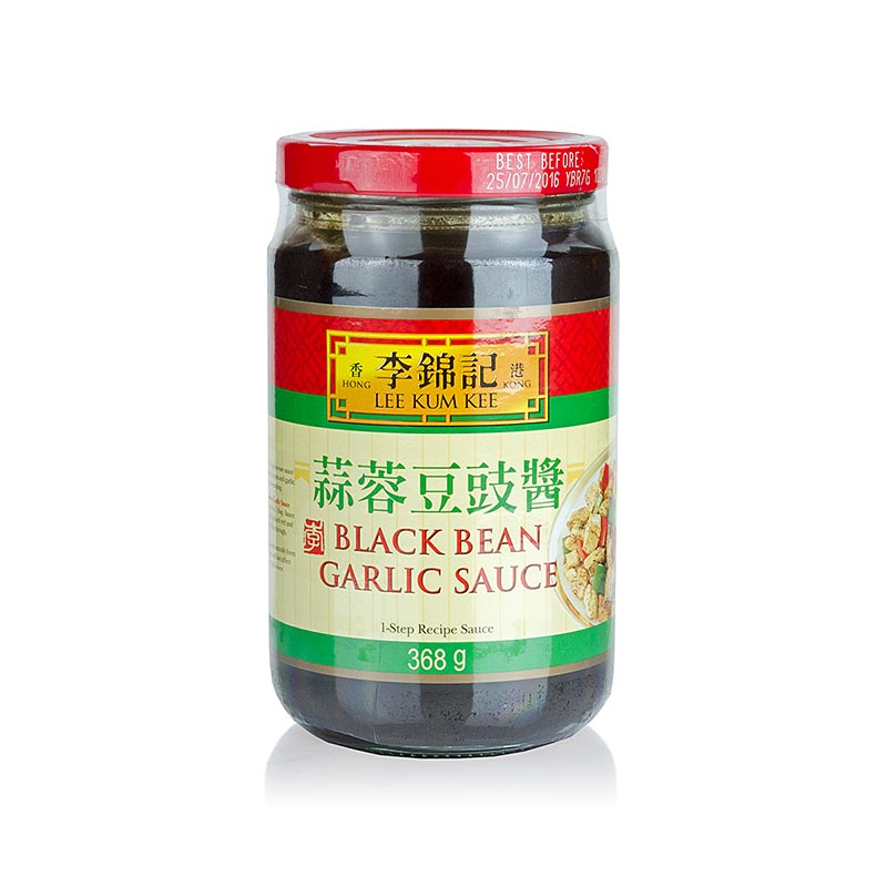 Pâte de haricots noirs à l'ail de Lee Kum Kee, une pâte délicieuse et savoureuse en pot de 368 g.