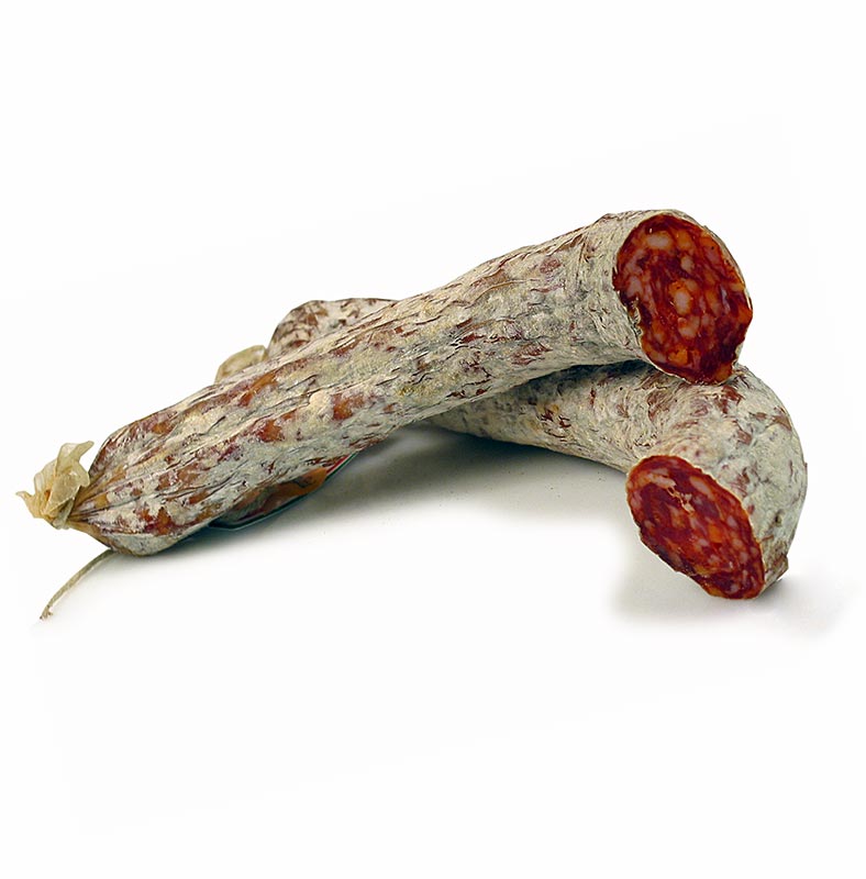 Tranches de salami Calabrese Salsiccia Piccante from Montalcino Salumi, environ 450g