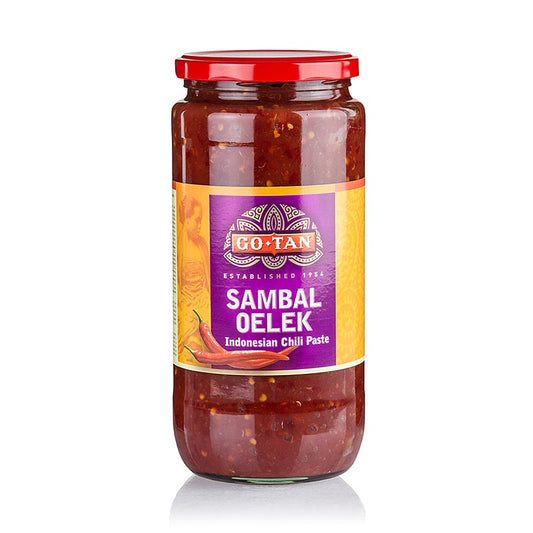 Sambal Oelek, Go Tan, 1 kg : pâte de piment indonésienne traditionnelle pour les plats épicés