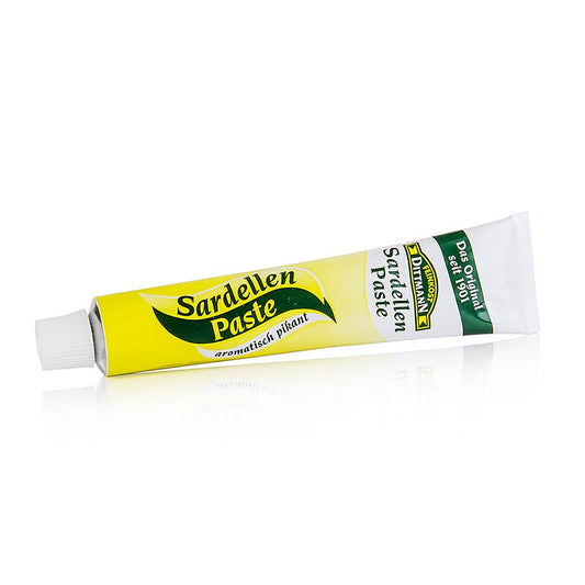 Pâte d'anchois, 60 g : Pâte savoureuse et salée à base d'anchois finement broyés.