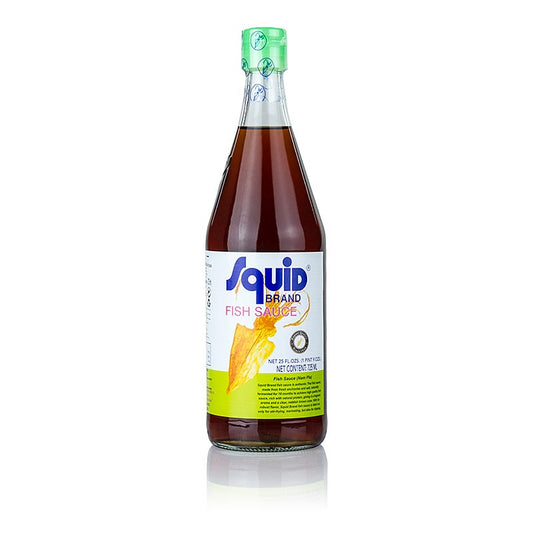 Sauce de poisson de marque Dark Squid, conditionnée en bouteille de 725 ml