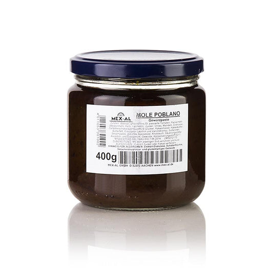 Sauce chocolat mexicaine Mole Poblano, sauce salée en pot de 400 g