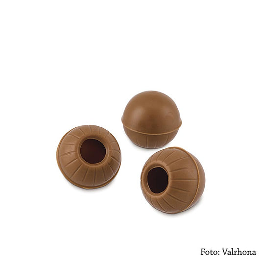 Boules de truffes creuses, chocolat au lait, ø 25mm, Valrhona, 13 kg, 504 pièces - délicieuses boules de truffes au chocolat au lait belge de Valrhona