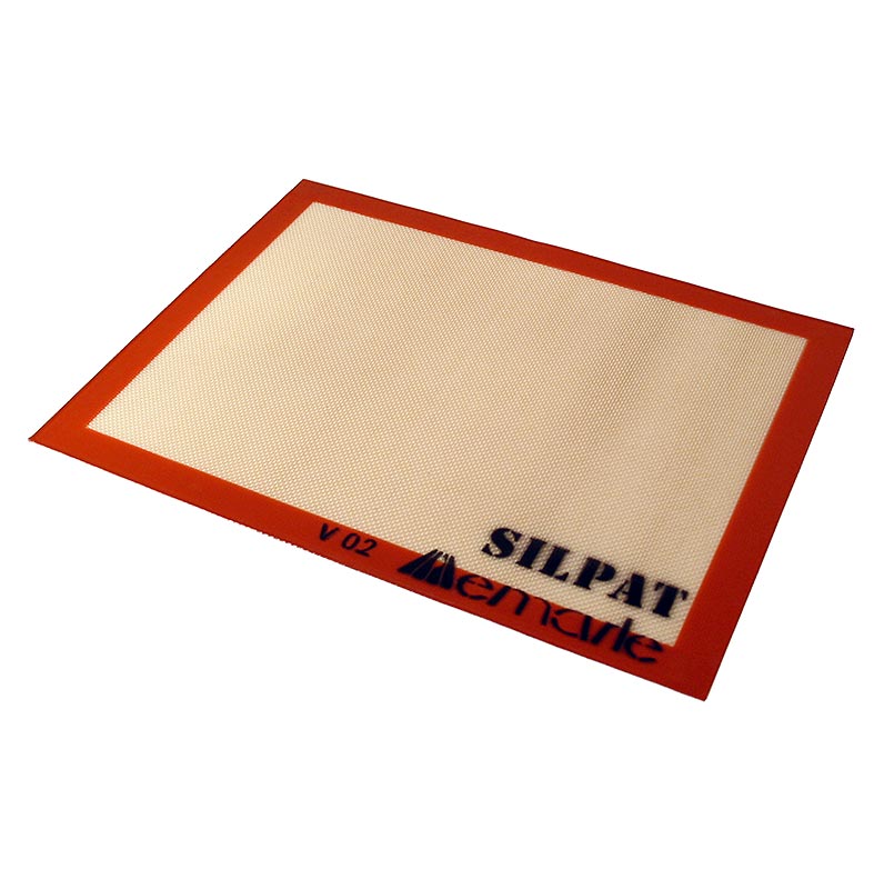 Tapis de cuisson - Silpat, 30x40cm (29.5x38.5cm sans le bord), 1 pièce - Tapis de cuisson en silicone résistant à la chaleur pour utilisation au four Protège les plaques de cuisson et assure une répartition uniforme de la chaleur