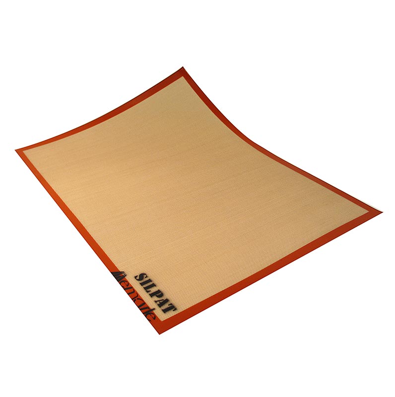 Alt text : Tapis de cuisson Silpat, un tapis de cuisson antiadhésif en silicone mesurant 77 x 57 cm, idéal pour une cuisson facile et sans dégâts, vendu en une seule pièce.