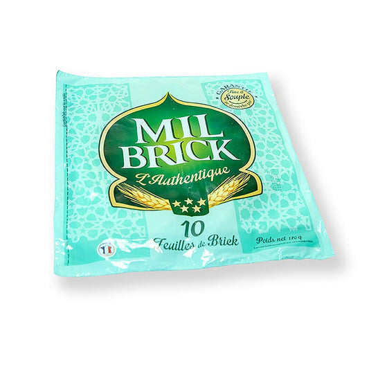 Pâte à brick ronde et fine 170 g, env. ø 27cm, emballée en 10 feuilles