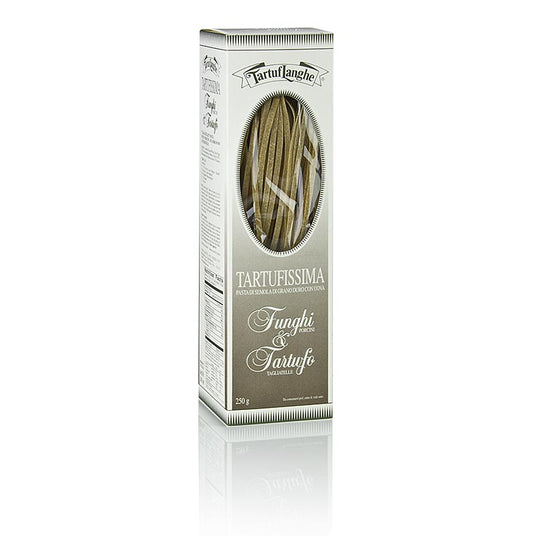 Pâtes aux truffes Tartuflanghe avec cèpes et 3 % de truffes d'été, 250 g, parfaites pour un plat luxueux à base de truffes