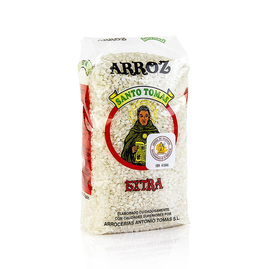 1 kg de riz espagnol à grains ronds emballé pour la préparation de la paella ou du riz au lait