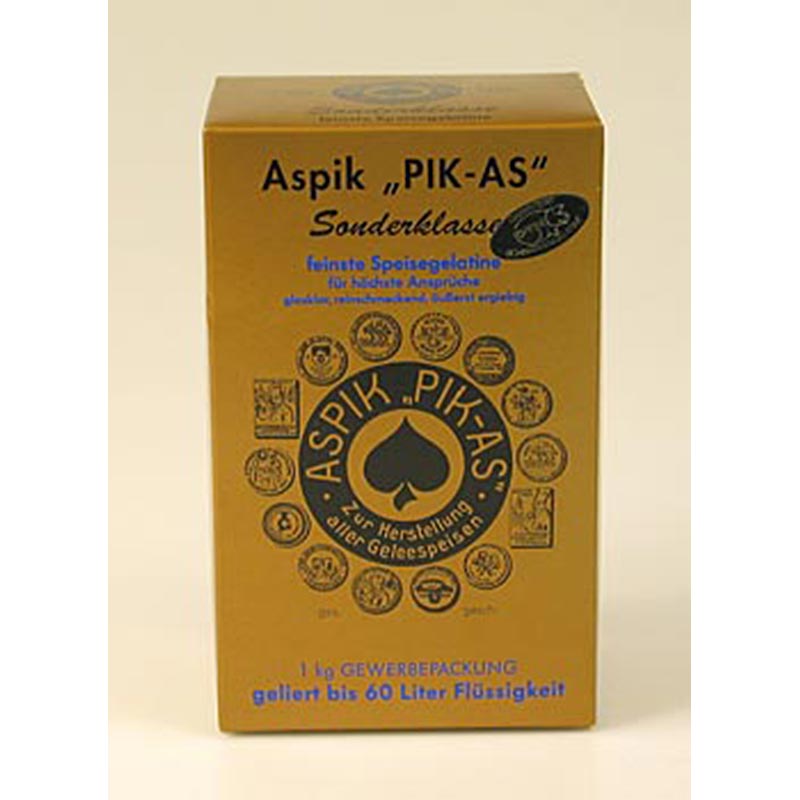 Gélatine alimentaire de qualité spéciale, poudre d'aspic PIK-AS 300 Bloom, 1 kg