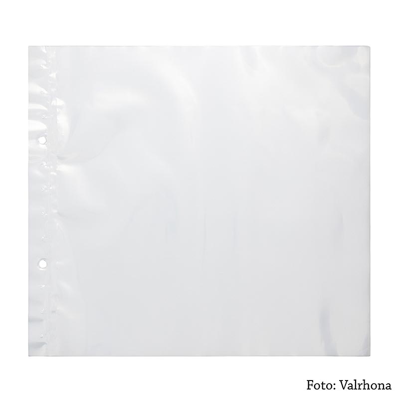 Valrhona guitar sheets, foils for moulding, 38x38cm, 100µ, 100 pieces - Feuilles en plastique de haute qualité pour le moulage du chocolat, 38x38cm, 100 micron, emballées par 100 pièces