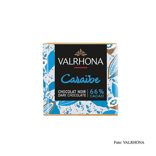 Valrhona Carré Caraibe - tablettes de chocolat noir, 66% de cacao, 1 kg, 200 x 5g - Délicieuses tablettes de chocolat noir de haute qualité de Valrhona