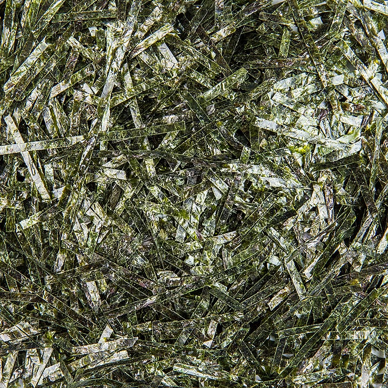 Paquet de 100 g d'algues Nori, également connues sous le nom de Kizami Nori, finement hachées et coupées en lanières