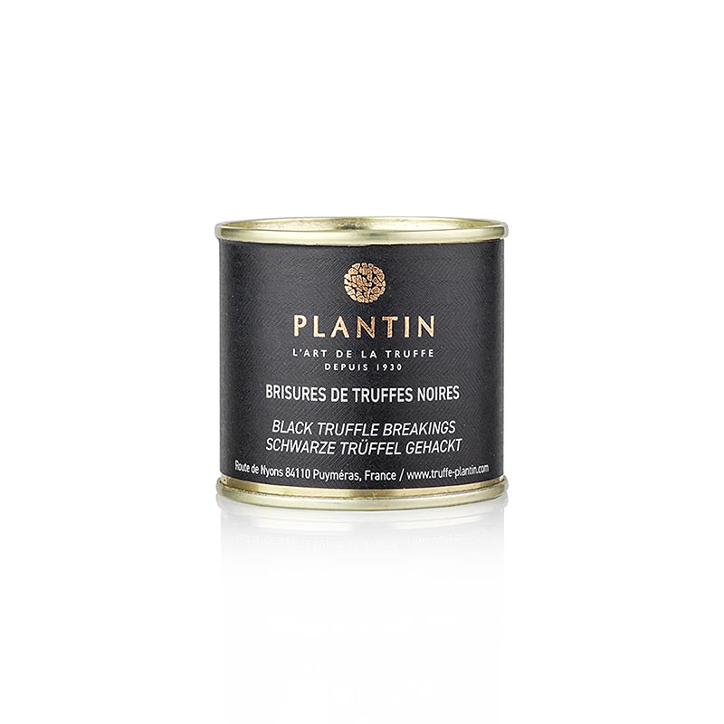 Truffe edelweiss d'hiver (Tuber Melanosporum) brisures, finement hachées, plantin, 55 g - Truffe noire aromatique coupée en fins morceaux