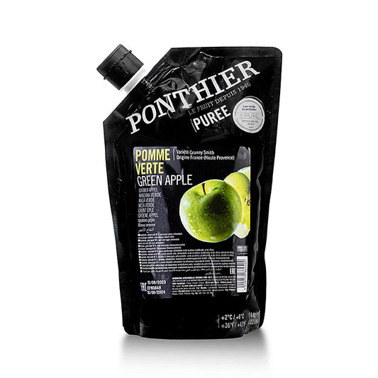 Purée de pommes vertes avec du sucre, emballée dans un sac de 1 kg