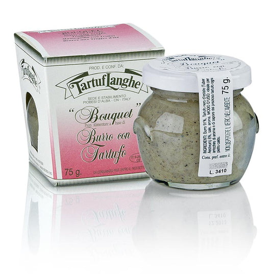 Savoureuse préparation de beurre de truffe Tartuflanghe à la truffe d'été, 75 g, pour une expérience culinaire délicieuse et luxueuse
