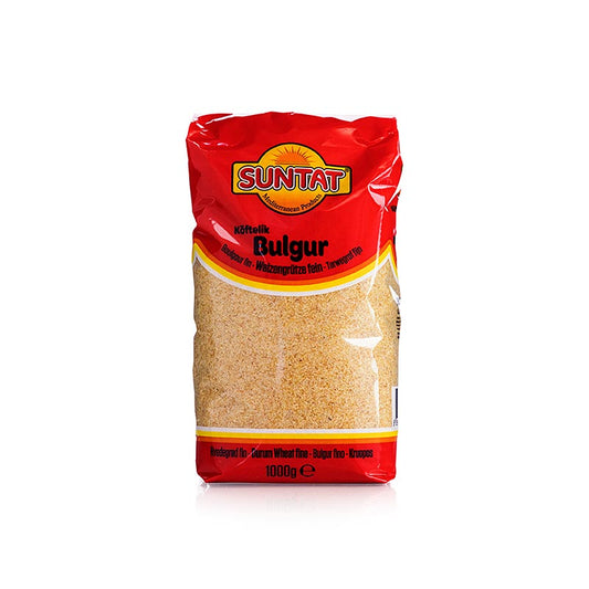 Bulgur, de couleur claire - grains de blé décortiqués et cuits à la vapeur, fins, 1 kg - un paquet de 1 kg de grains de blé décortiqués et cuits à la vapeur, fins