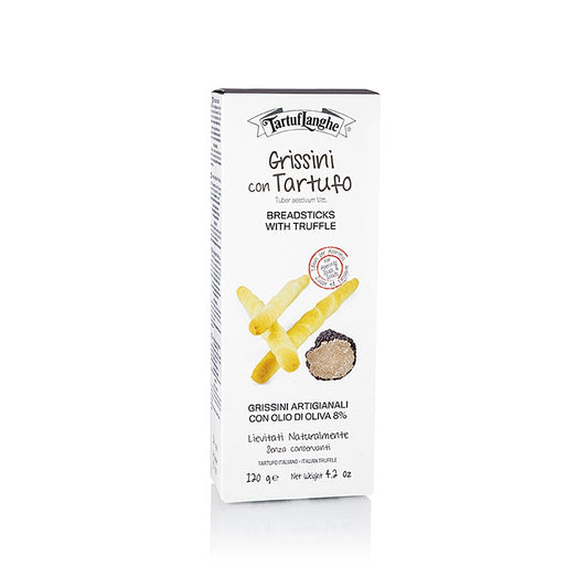 Grissini con Tartufo, avec des truffes noires d'été et de l'huile d'olive, 120 g, un régal pour les amateurs de truffes.
