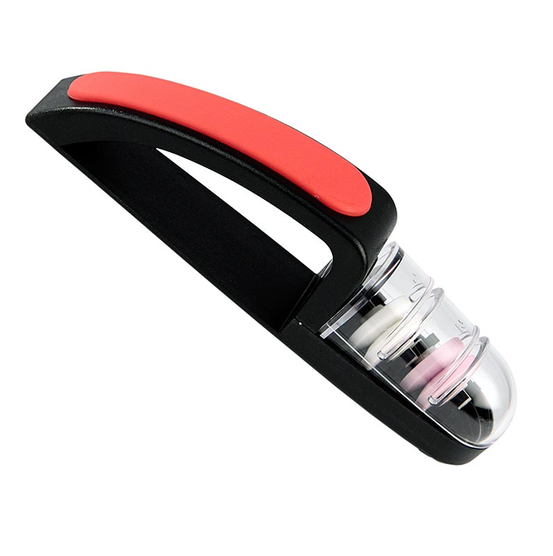 Mino Sharp aiguisoir universel/ pierre céramique, rouge-noir, grand, 440/BR, 1 st - idéal pour aiguiser tous les types de couteaux
