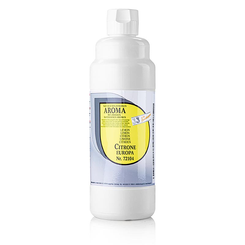 Bouteille de 1 litre de sirop aromatisé au citron Dreidoppel No721, parfait pour les desserts et les boissons dans toute l'Europe