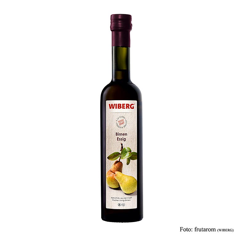 Vinaigre de poire Wiberg, à base de jus de poires de miel fraîches, acidité 5%, bouteille de 500 ml - vinaigre naturel à base de poires de miel pour usage culinaire