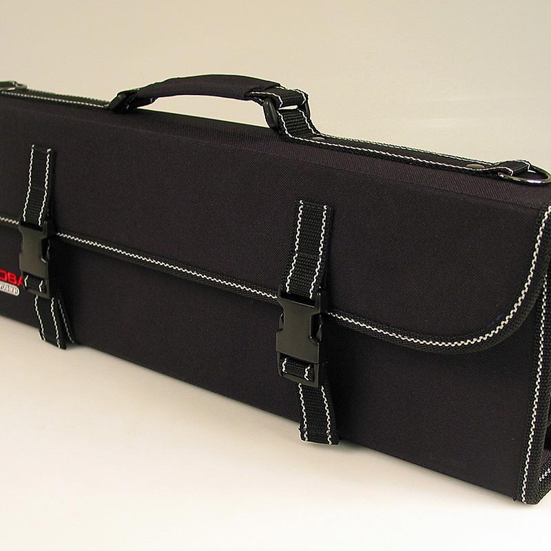 Global G-667/16 Sac à couteaux, renforcé en nylon, 16 couteaux Global/couteaux visibles/stylos, 1 pièce - un sac à couteaux durable renforcé en nylon avec 16 couteaux Global, y compris des couteaux visibles et des stylos, idéal pour ranger vos couteaux en toute sécurité.