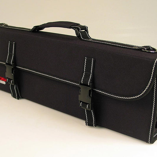 Global G-667/16 Sac à couteaux, renforcé en nylon, 16 couteaux Global/couteaux visibles/stylos, 1 pièce - un sac à couteaux durable renforcé en nylon avec 16 couteaux Global, y compris des couteaux visibles et des stylos, idéal pour ranger vos couteaux en toute sécurité.