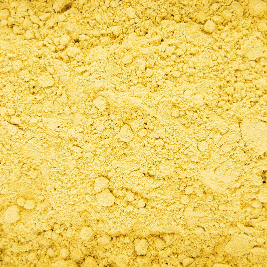 1 kilogramme de farine de moutarde jaune en sachet, idéale pour la cuisine et la pâtisserie